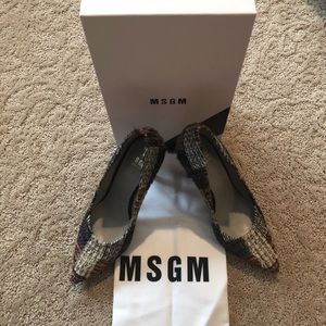 MSGM FABRIC HEELS!!